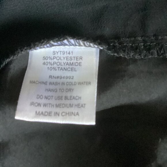 P Luca Milano L Black & White Ruffle Neck Embroidered Lace Front Top 108J - Picture 9 of 9